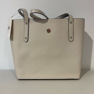 Jessica Moore Luxe Handbag Tote Purse Cool Beige Closure NWT